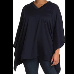 MARINA Hoodie in Ponte (Plus Size) in Navy, Size 1X, NWT​